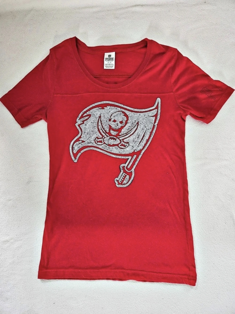 Victoria's Secret PINK NFL Tampa Bay Buccaneers graphic tee Red Graphic Tee Size